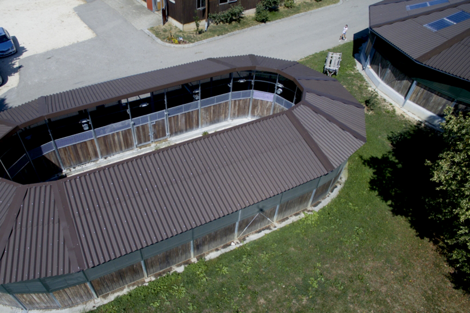 Reithalle Luftaufnahme